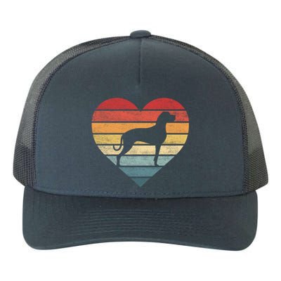 Great Dane Lover Owner Funny Gift Retro Sunset Dog Silhouette Mom Cute Gift Yupoong Adult 5-Panel Trucker Hat