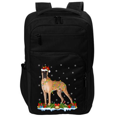 Great Dane Lover Family Matching Santa Great Dane Christmas Funny Gift Impact Tech Backpack