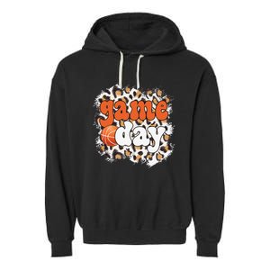 Game Day Leopard Basketball Game Day Garment-Dyed Fleece Hoodie