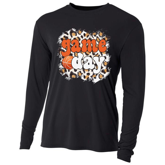 Game Day Leopard Basketball Game Day Cooling Performance Long Sleeve Crew