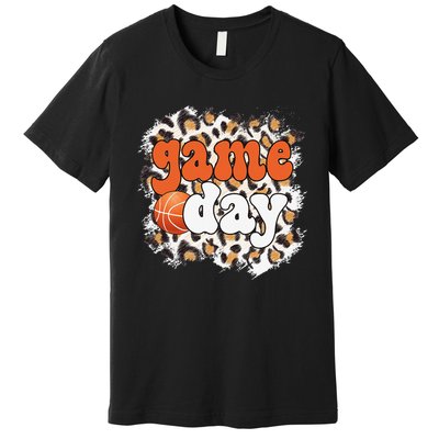 Game Day Leopard Basketball Game Day Premium T-Shirt