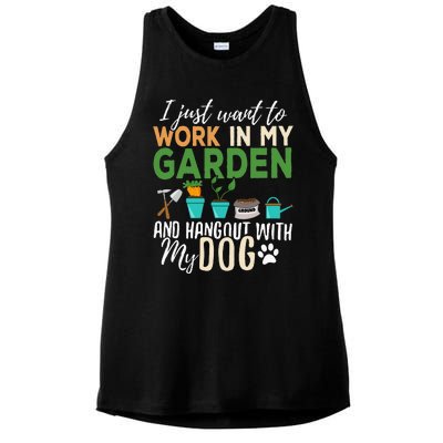 Gardening Dog Lover Gardener Garden Pet Ladies PosiCharge Tri-Blend Wicking Tank