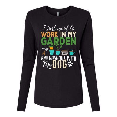 Gardening Dog Lover Gardener Garden Pet Womens Cotton Relaxed Long Sleeve T-Shirt