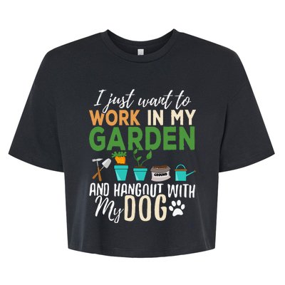 Gardening Dog Lover Gardener Garden Pet Bella+Canvas Jersey Crop Tee