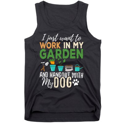 Gardening Dog Lover Gardener Garden Pet Tank Top