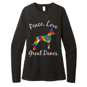 Great Dane Mom Fun Dog Mom Gift Peace Love Great Dane Mama Womens CVC Long Sleeve Shirt