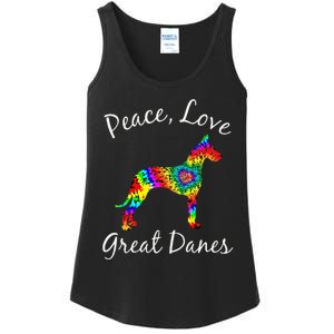 Great Dane Mom Fun Dog Mom Gift Peace Love Great Dane Mama Ladies Essential Tank