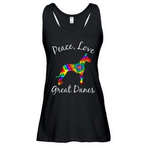 Great Dane Mom Fun Dog Mom Gift Peace Love Great Dane Mama Ladies Essential Flowy Tank