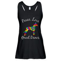 Great Dane Mom Fun Dog Mom Gift Peace Love Great Dane Mama Ladies Essential Flowy Tank