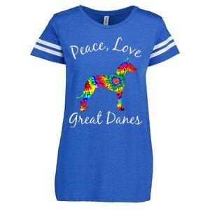 Great Dane Mom Fun Dog Mom Gift Peace Love Great Dane Mama Enza Ladies Jersey Football T-Shirt