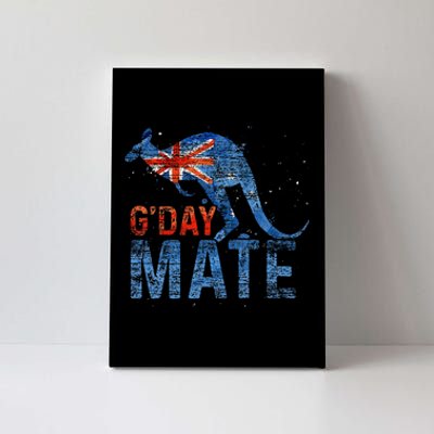 G Day Mate Kangaroo Aussie Animal Australia Flag Australia Canvas