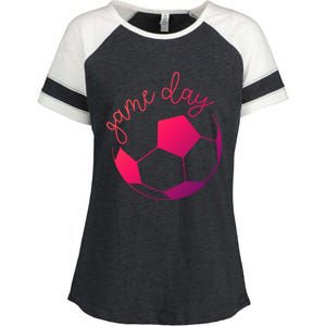 Game Day Mom Soccer Gift Enza Ladies Jersey Colorblock Tee