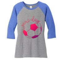 Game Day Mom Soccer Gift Women's Tri-Blend 3/4-Sleeve Raglan Shirt