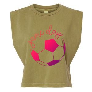 Game Day Mom Soccer Gift Garment-Dyed Women's Muscle Tee