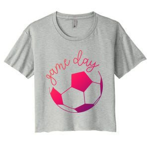 Game Day Mom Soccer Gift Women's Crop Top Tee