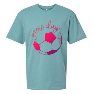 Game Day Mom Soccer Gift Sueded Cloud Jersey T-Shirt