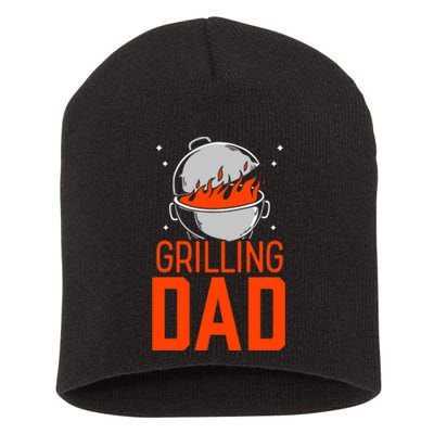 Grilling Dad Meat Bbq Grill Barbecue Father Daddy Papa Short Acrylic Beanie