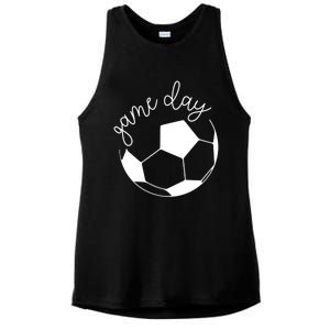 Game Day Mom Soccer Gift Ladies PosiCharge Tri-Blend Wicking Tank