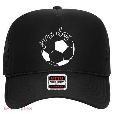 Game Day Mom Soccer Gift High Crown Mesh Back Trucker Hat
