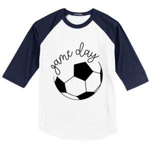 Game Day Mom Soccer Gift Baseball Sleeve Shirt