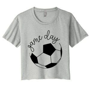 Game Day Mom Soccer Gift Women's Crop Top Tee