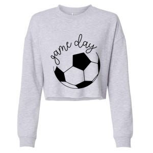 Game Day Mom Soccer Gift Cropped Pullover Crew