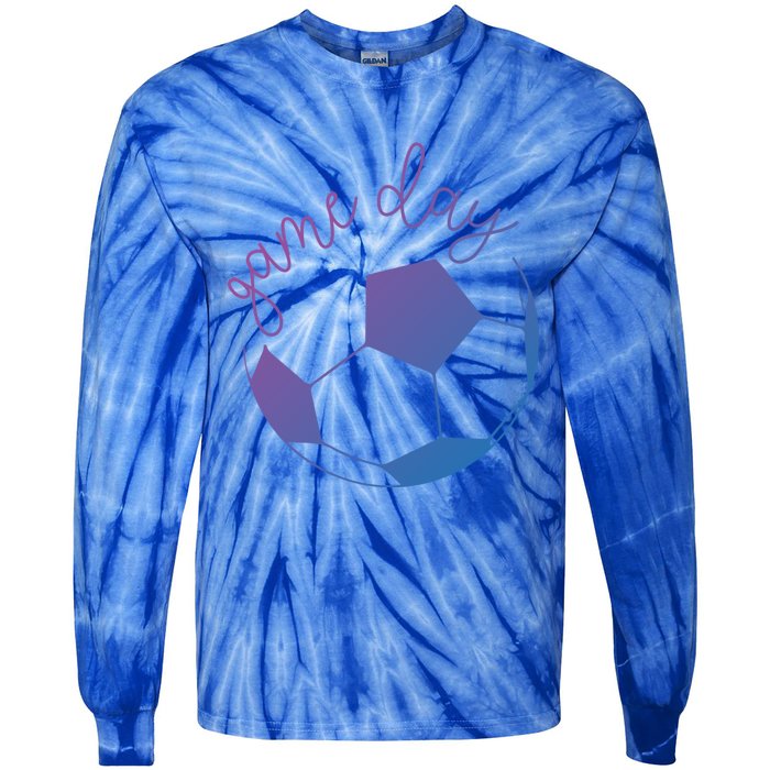 Game Day Mom Soccer Gift Tie-Dye Long Sleeve Shirt