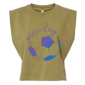 Game Day Mom Soccer Gift Garment-Dyed Women's Muscle Tee