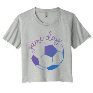 Game Day Mom Soccer Gift Women's Crop Top Tee