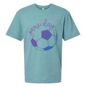 Game Day Mom Soccer Gift Sueded Cloud Jersey T-Shirt