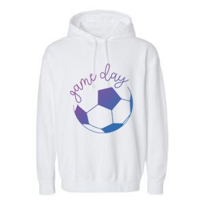 Game Day Mom Soccer Gift Garment-Dyed Fleece Hoodie