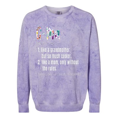 GMa Definition Mother's Day & Birthday gift Grandmother Colorblast Crewneck Sweatshirt