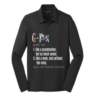 GMa Definition Mother's Day & Birthday gift Grandmother Silk Touch Performance Long Sleeve Polo