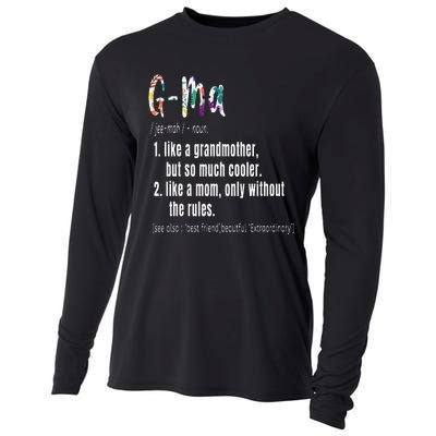 GMa Definition Mother's Day & Birthday gift Grandmother Cooling Performance Long Sleeve Crew