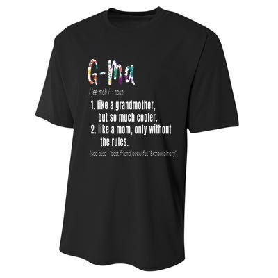 GMa Definition Mother's Day & Birthday gift Grandmother Performance Sprint T-Shirt