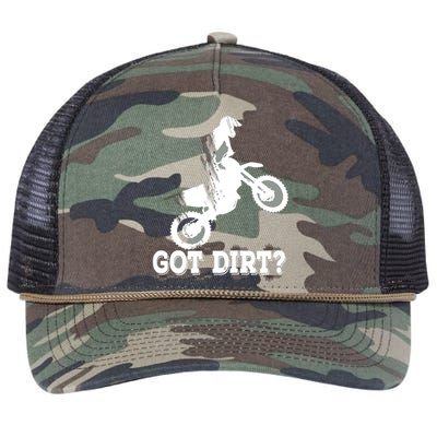 Got Dirt Moto Cross Dirt Biking Motorcross Motorcycles Retro Rope Trucker Hat Cap