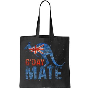 G Day Mate Kangaroo Aussie Animal Australia Flag Tote Bag