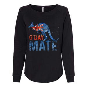 G Day Mate Kangaroo Aussie Animal Australia Flag Womens California Wash Sweatshirt