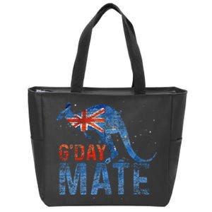 G Day Mate Kangaroo Aussie Animal Australia Flag Zip Tote Bag