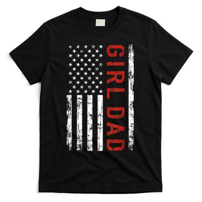 Girl Dad Men Proud Father Of Fathers Day Vintage T-Shirt