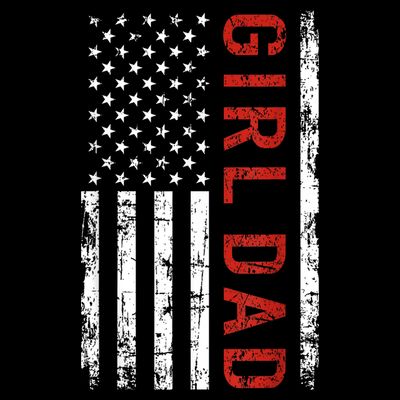Girl Dad Men Proud Father Of Fathers Day Vintage T-Shirt