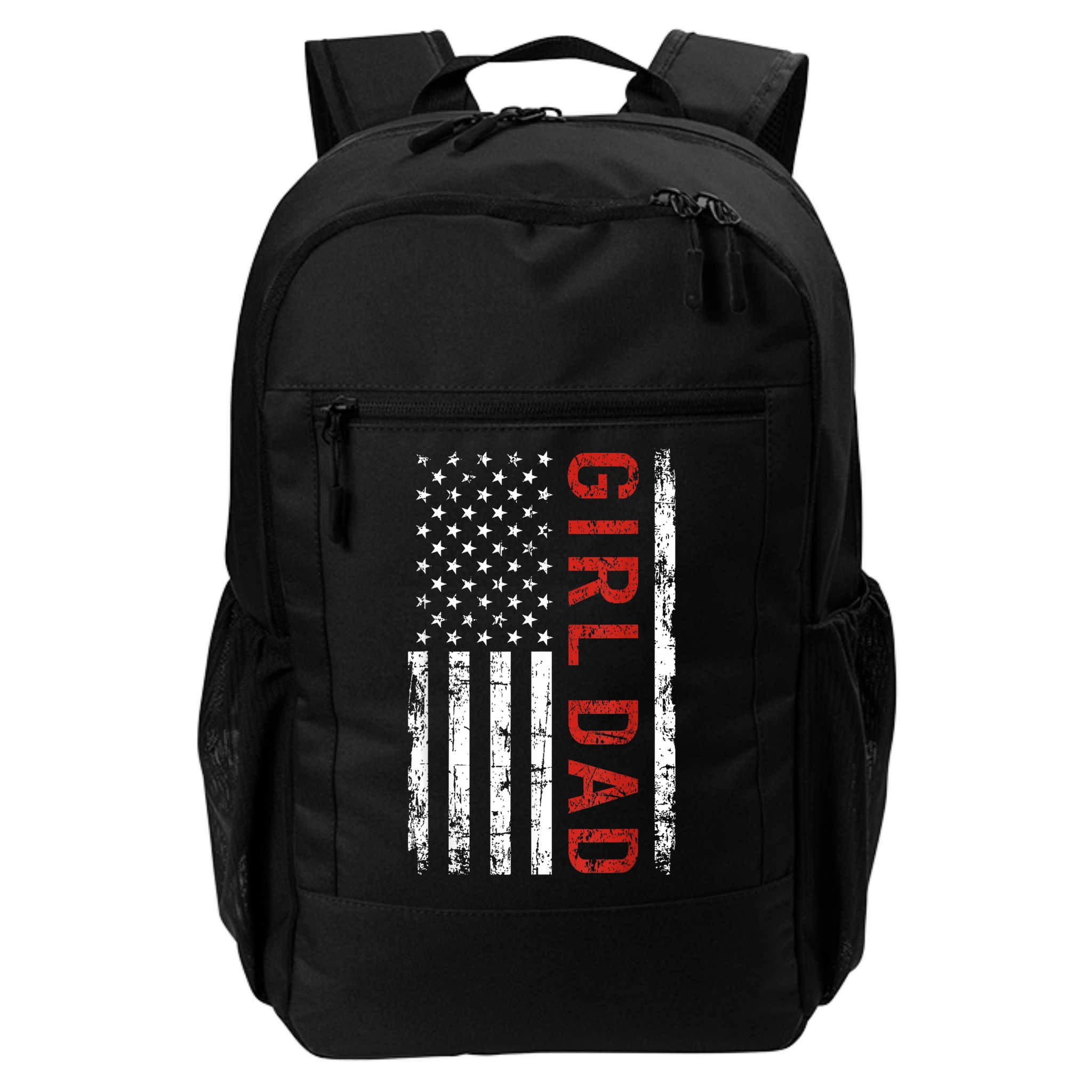 Girl Dad Men Proud Father Of Fathers Day Vintage Backpack