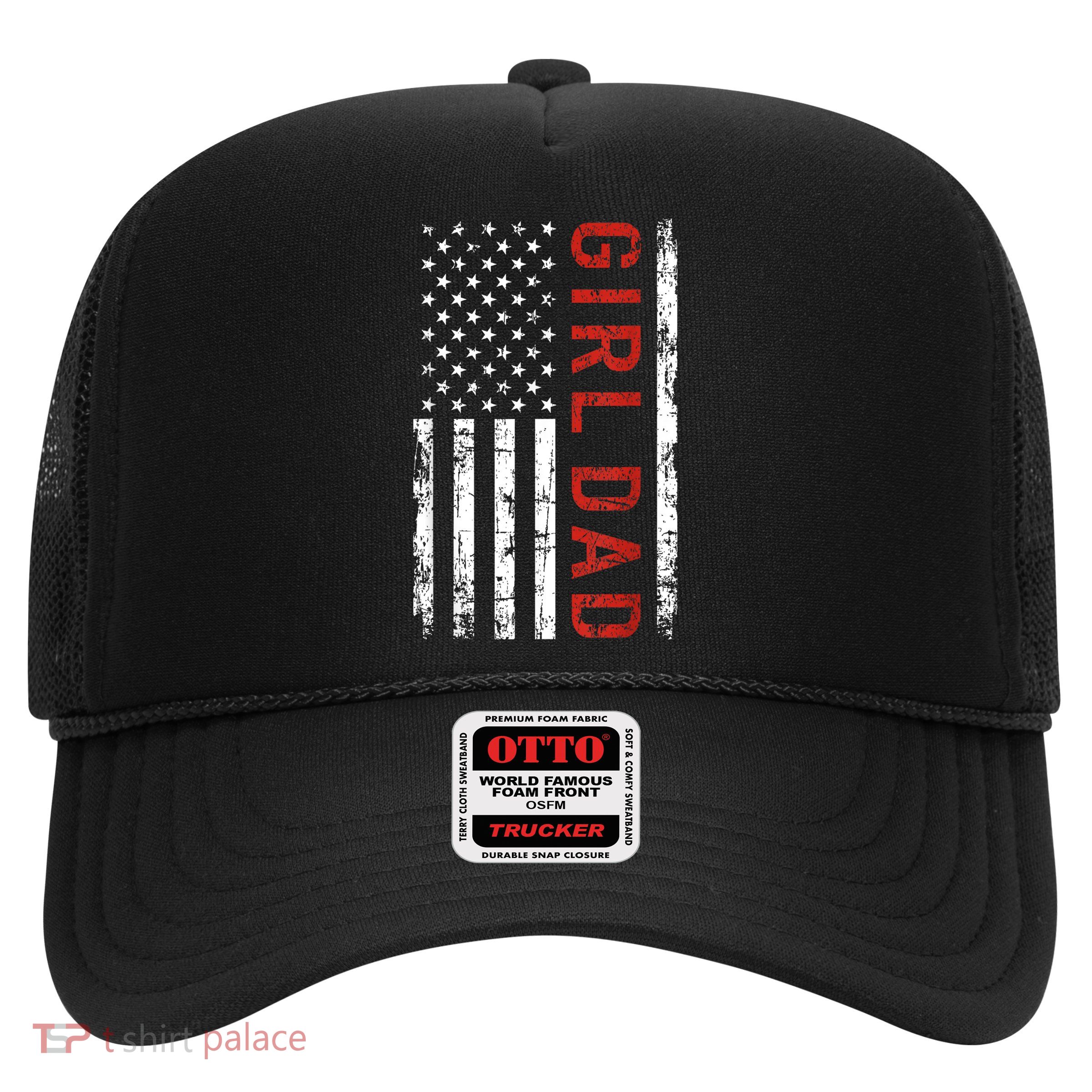 Girl Dad Men Proud Father Of Fathers Day Vintage Trucker Hat