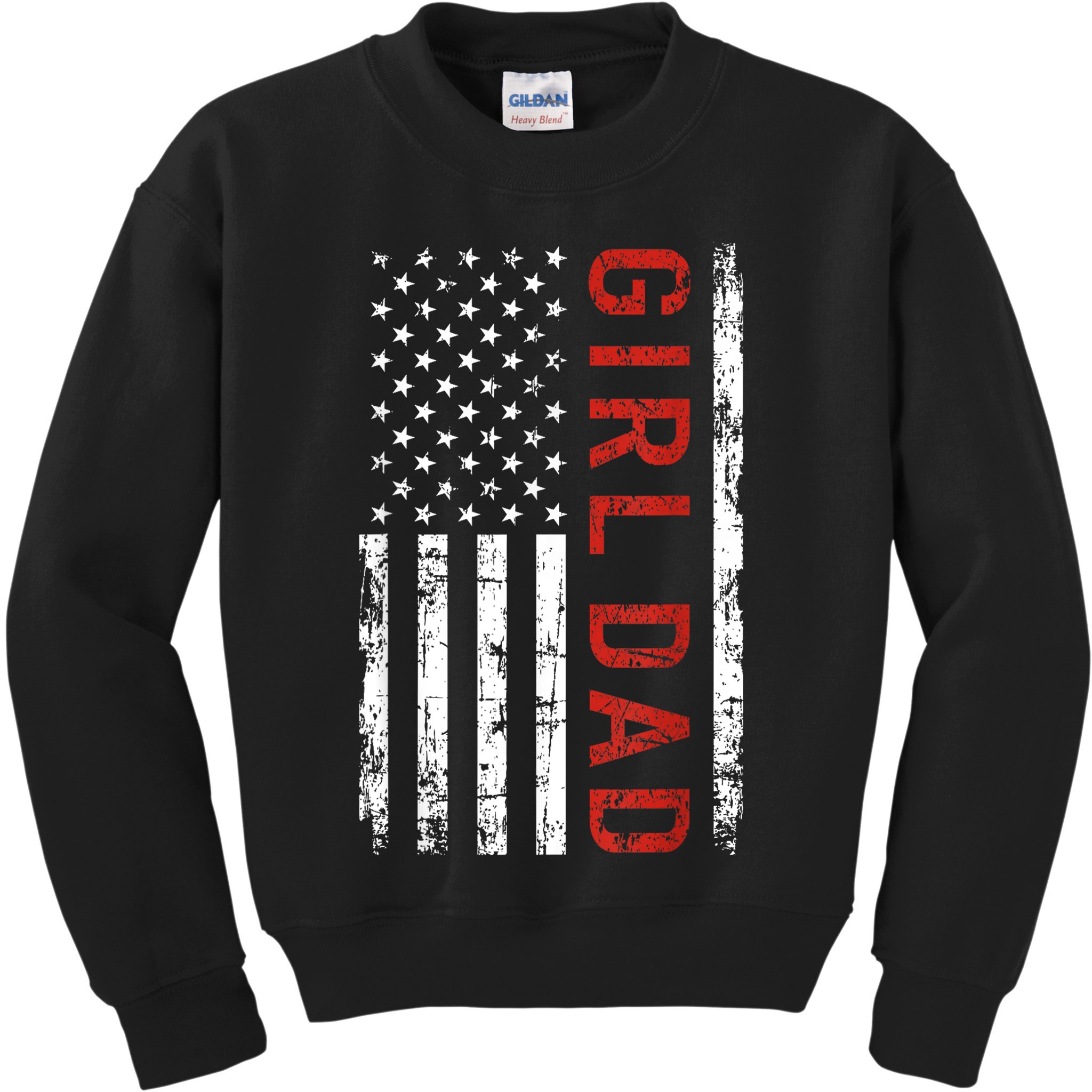 Girl Dad Men Proud Father Of Fathers Day Vintage Kids Sweatshirt