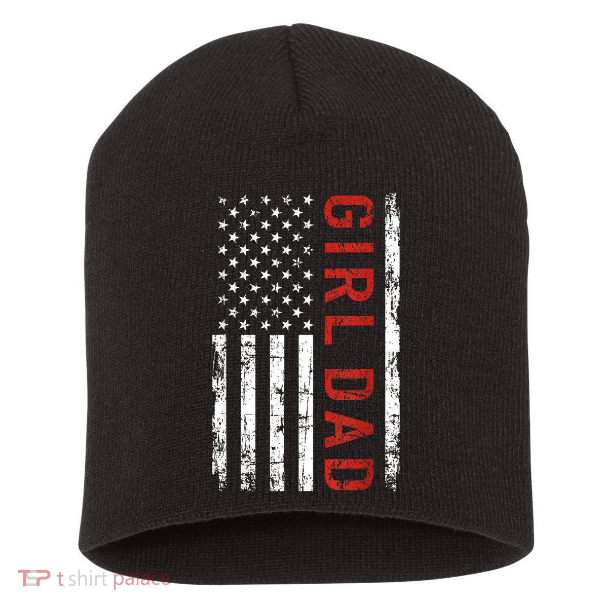 Girl Dad Men Proud Father Of Fathers Day Vintage Short Acrylic Beanie