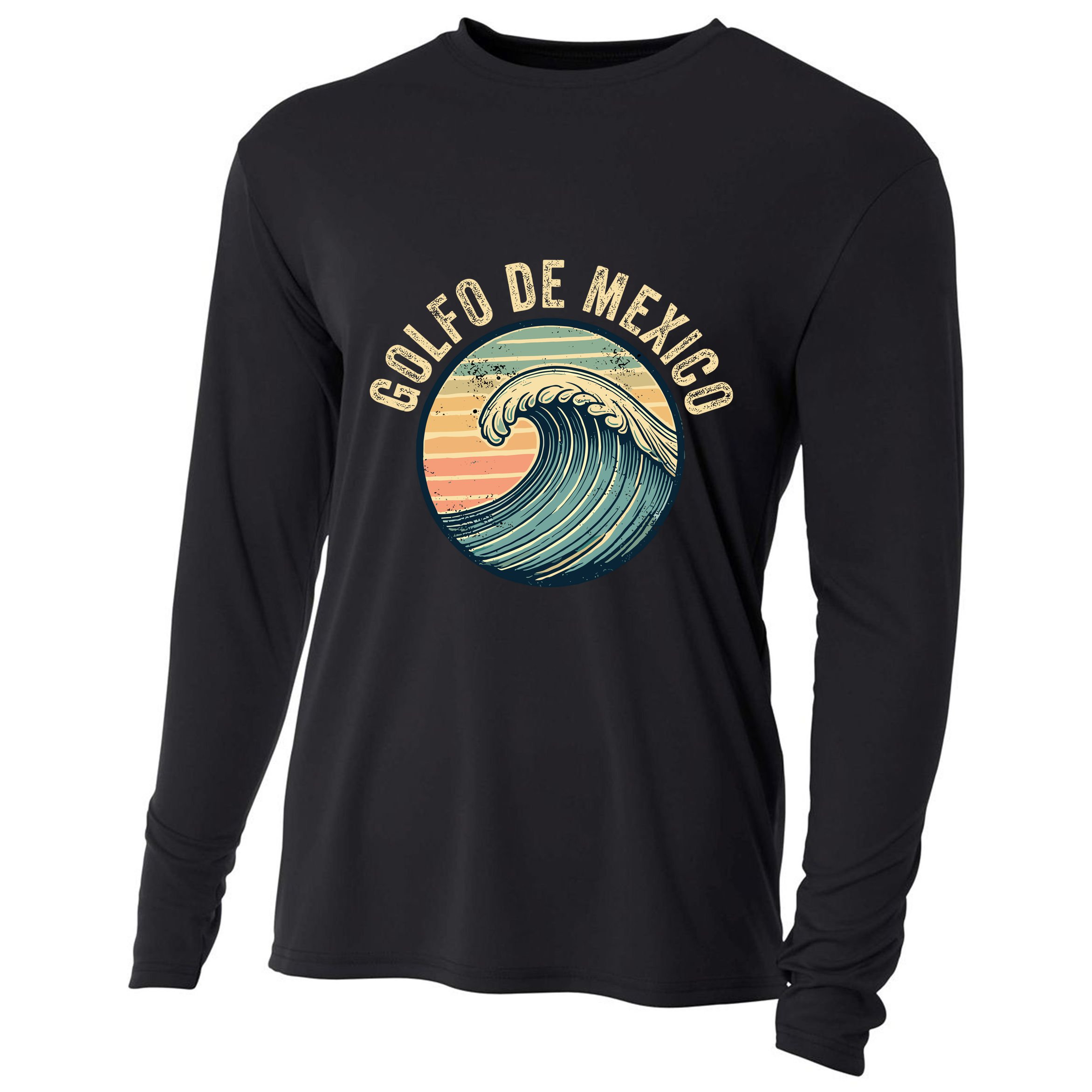 Golfo De Mexico Viva Mexico Gulf Of Mexico Cooling Performance Long Sleeve Crew