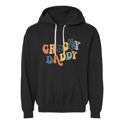 Groovy Daddy Matching Family 1st Birthday Party Garment-Dyed Fleece Hoodie