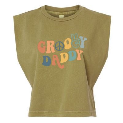 Groovy Daddy Matching Family 1st Birthday Party Garment-Dyed Women's Muscle Tee