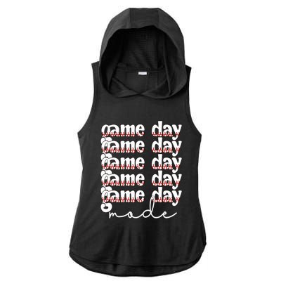 Game Day Mode Baseball Game Day Cute Gift Ladies PosiCharge Tri-Blend Wicking Draft Hoodie Tank