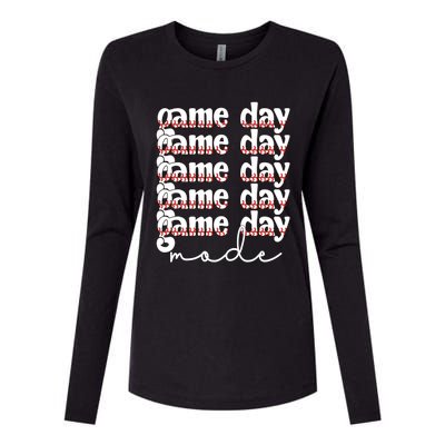 Game Day Mode Baseball Game Day Cute Gift Womens Cotton Relaxed Long Sleeve T-Shirt